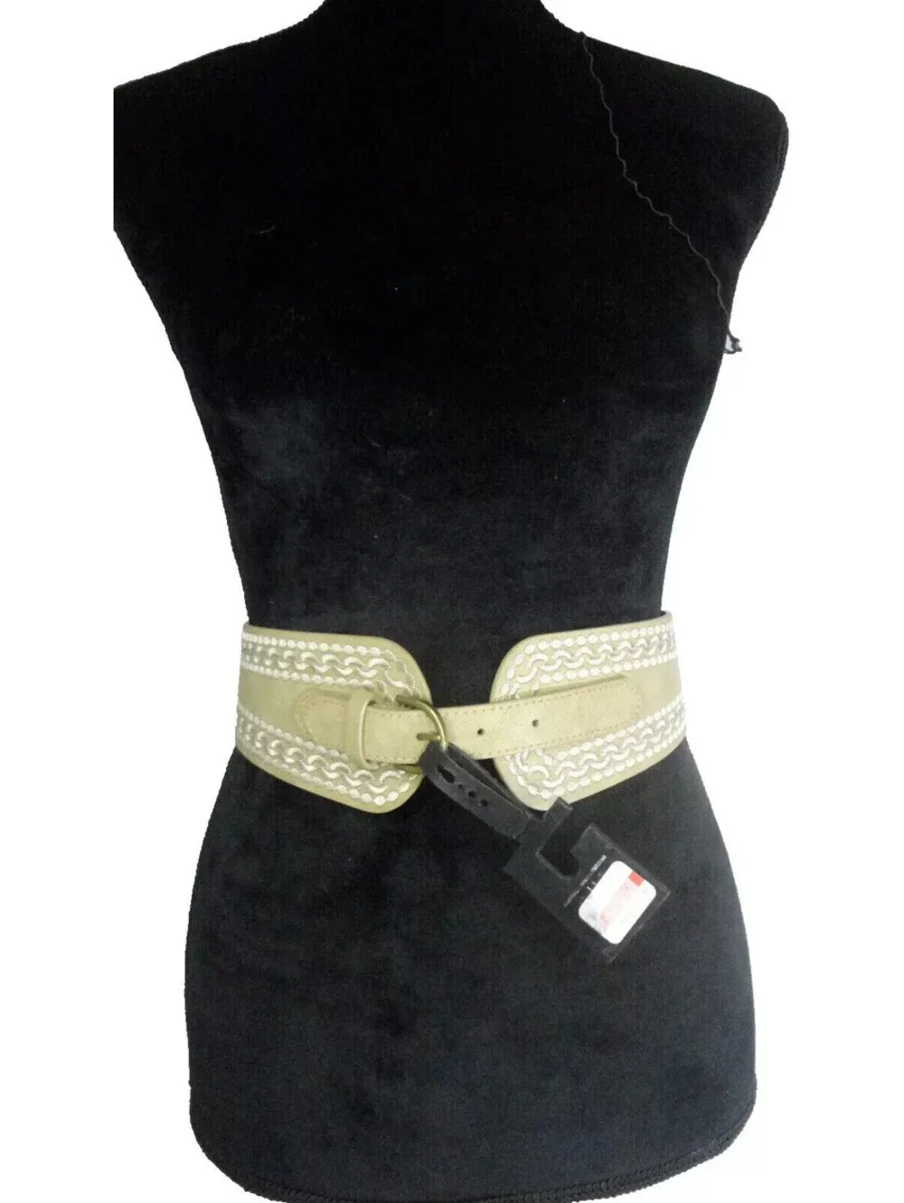 2x INC International Concepts Womens Waist Belt Wide Stretch M/L   *READ*